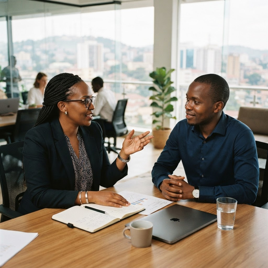 Financial advisor discussing lending support